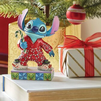 Disney Traditions Christmas PJs Stitch Figurine