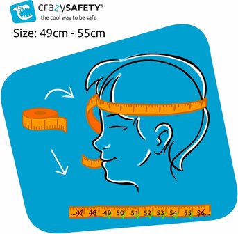 Crazy Safety -  Giraffe Bicycle Helmet - Blue