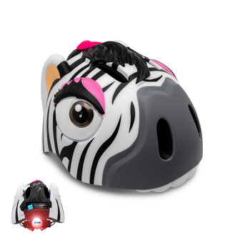 Crazy Safety -  Zebra Bicycle Helmet - Black/White