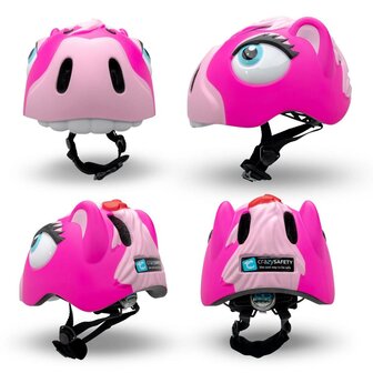 Crazy Safety -  Horse Bicycle Helmet - Pink