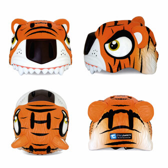 Crazy Safety -  Tiger Bicycle Helmet - Orange