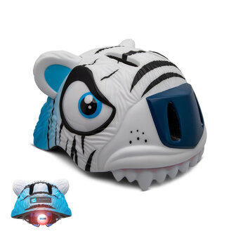 Crazy Safety -  Tiger Bicycle Helmet - White