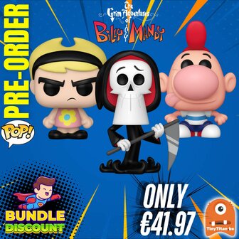 Funko POP! Super Discount Bundle of 3 The Grim adventure of Billy &amp; Mandy Pre-Order