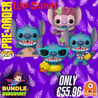 Funko POP! Super Discount Bundle of 4 lilo &amp; Stitch Disney Pre-Order