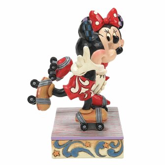 Disney Traditions Mickey and Minnie Mouse Rollar Skating Figurine