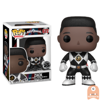 POP! Television Zack - Black No Helmet #672 The Power Rangers 25Y