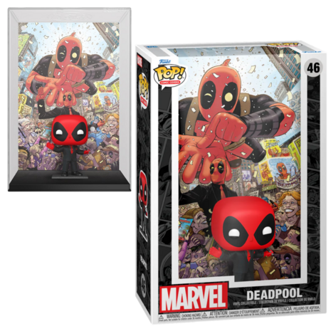 Deadpool (2015) #1 Deadpool in Black Suit Funko Pop! Comic Cover Figure #46  with Case