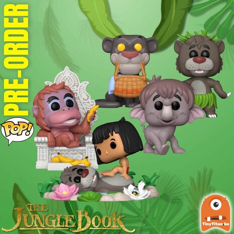 Funko POP! Bundle of 3 + DLX + Moment Jungle Book Disney Pre-Order