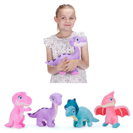 Dinky Girlie Dinosaur Brontosaurus SOFT PLUSH TOY 25 CM