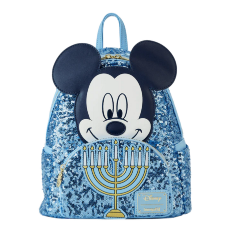 LOUNGEFLY Disney - Mickey Mouse Hanukkah Sequin Glow Mini Backpack