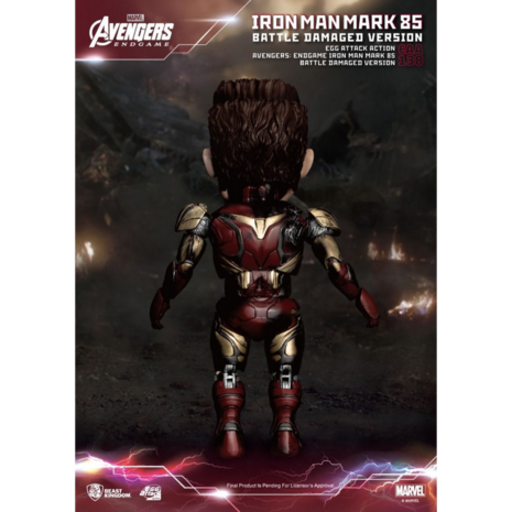 Beast Kingdom EGG Attack Action EAA-138 Avengers:Endgame Iron Man Mark 85 Battle Damaged