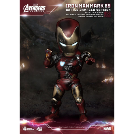 Beast Kingdom EGG Attack Action EAA-138 Avengers:Endgame Iron Man Mark 85 Battle Damaged