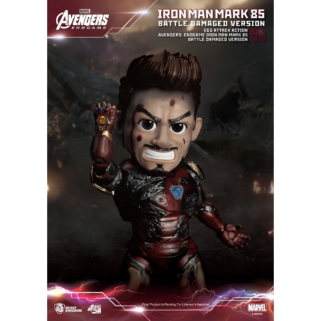 Beast Kingdom EGG Attack Action EAA-138 Avengers:Endgame Iron Man Mark 85 Battle Damaged