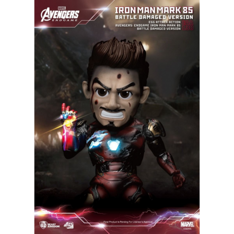 Beast Kingdom EGG Attack Action EAA-138 Avengers:Endgame Iron Man Mark 85 Battle Damaged