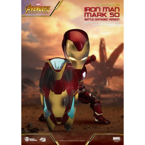 Beast Kingdom EGG Attack Action EAA-70SP Avengers: Infinity War Iron Man Mark L Battle Damaged version