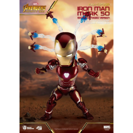 Beast Kingdom EGG Attack Action EAA-70SP Avengers: Infinity War Iron Man Mark L Battle Damaged version