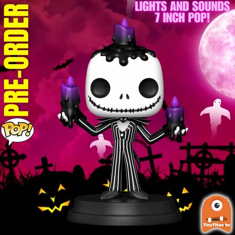 Funko POP! SUPER LIGHTS AND SOUNDS JACK SKELLINGTON 1501 HOLDING CANDLES Pre-Order