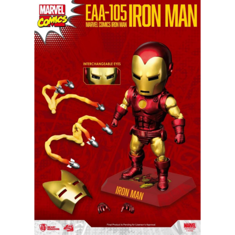 Beast Kingdom EGG Attack Action EAA-105 Marvel Comics Iron Man Classic Version