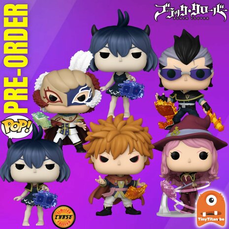 Funko POP! Super Discount Bundle of 5 + CHASE Black Clover Pre-Order