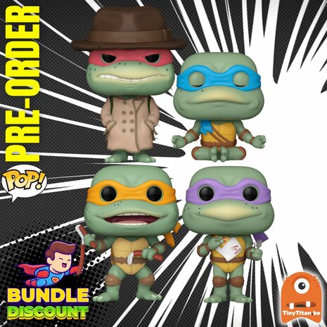 Funko POP!  Super Discount Bundle of 4 TMNT Pre-Order