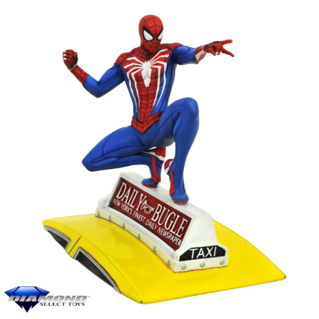 Diamond Gallery MARVEL - Spider-Man on Taxi - Diorama 23cm