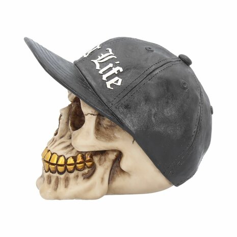 Nemesis Now - Thug Life Skull with Gold Teeth and Baseball Cap Figurine 15.8cm