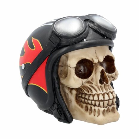 Nemesis Now - Hell Fire Biker Flame Helmet Skull 15cm