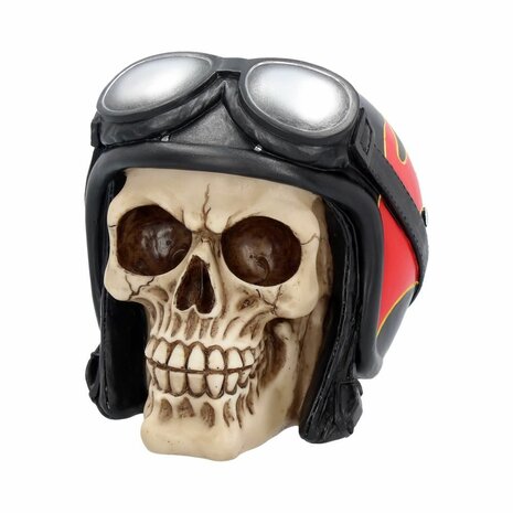 Nemesis Now - Hell Fire Biker Flame Helmet Skull 15cm