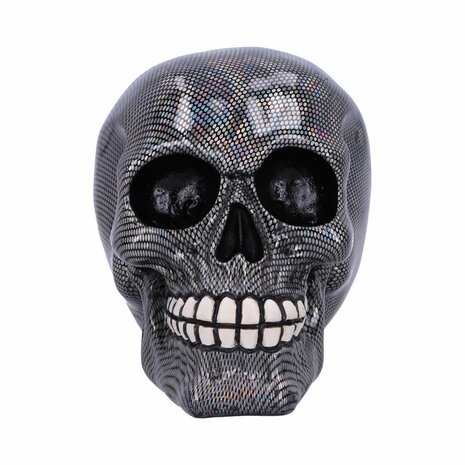 Nemesis Now - Holographic Silver Fishnet Skull 16.5cm