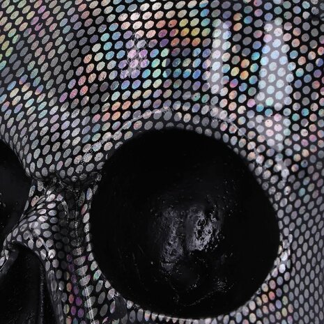 Nemesis Now - Holographic Silver Fishnet Skull 16.5cm