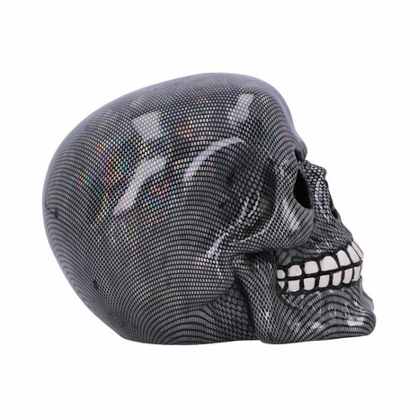 Nemesis Now - Holographic Silver Fishnet Skull 16.5cm