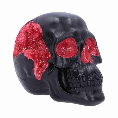 Nemesis Now - Geode Skull Black Red Gothic Glitter Skull 17cm