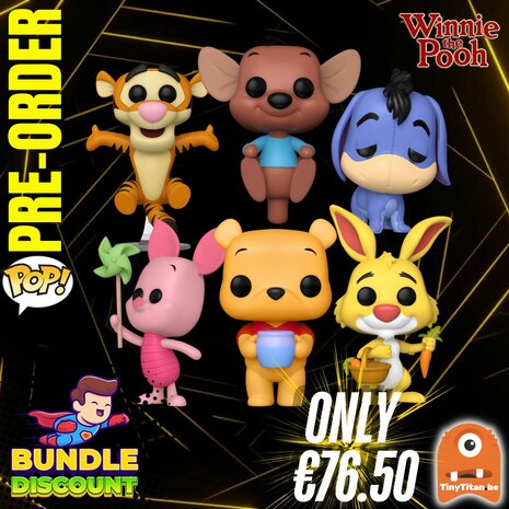 Funko POP! Super Discount Bundle of 6 Winnie Te Pooh Disney Pre-Order