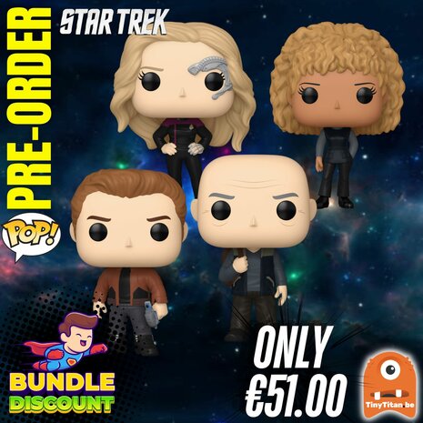 Funko POP! Super Discount Bundle of 4 Star Trek Picard Pre-Order