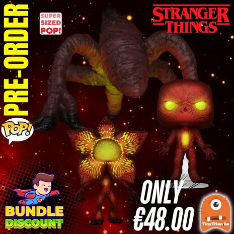 Funko POP! Super Discount Bundle of 3 (Rift)  Stranger Things Pre-Order