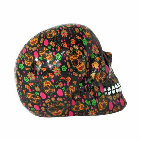 Nemesis Now - Viva! Day of the Dead Print Skull 19cm