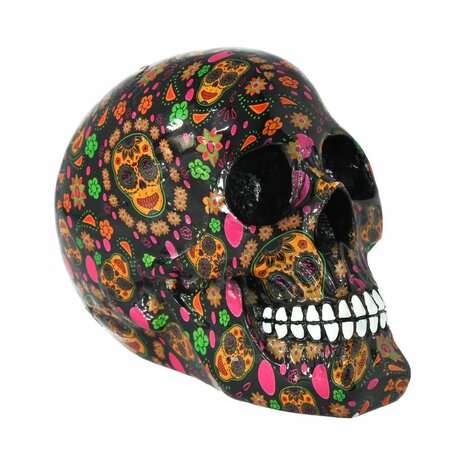 Nemesis Now - Viva! Day of the Dead Print Skull 19cm