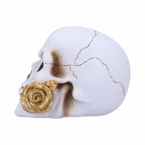 Nemesis Now - Floral Fate Golden Rose Skull 17.5cm