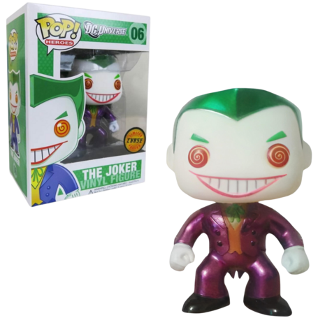 Funko POP! Heroes The Joker Chase Metallic 06 Dc Universe Vaulted 9.5/10