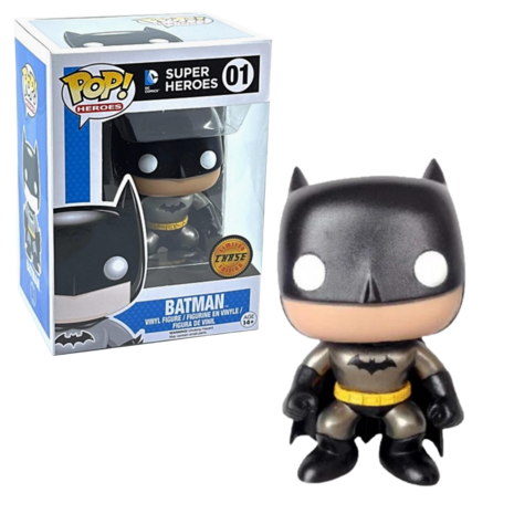 Funko POP! Heroes Batman Chase Metallic 01 Dc Super Heroes Vaulted 9.5/10