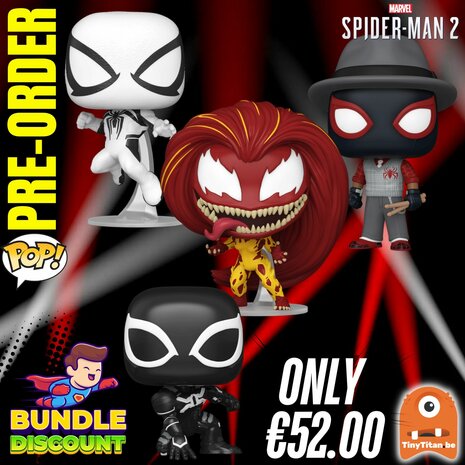 Funko POP! Super Discount Bundle of 4 Spider-man 2 Pre-Order