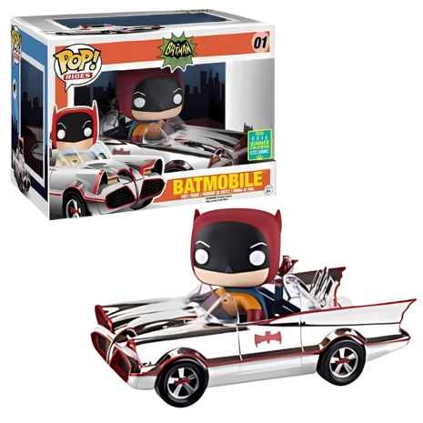 Funko POP! Batmobile Chrome 01 SDCC 2016 Summer Convention Vaulted 9.0/10