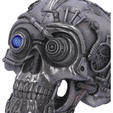 Nemesis Now - Cybertron Silver Skull 16.5cm