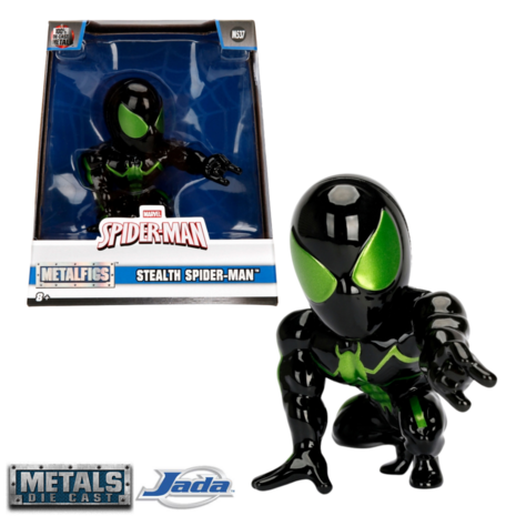 Metal Die Cast - Stealth Spider-man Green M537 Marvel 4 INCH 