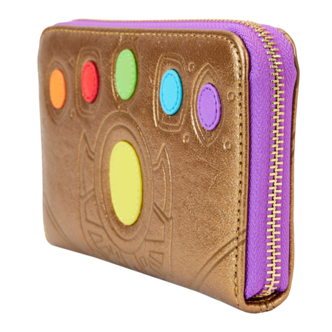 LOUNGEFLY Marvel - Shine Thanos Gauntlet Zip Around Wallet