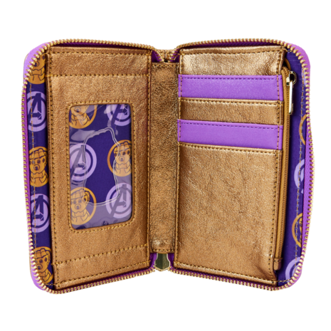 LOUNGEFLY Marvel - Shine Thanos Gauntlet Zip Around Wallet