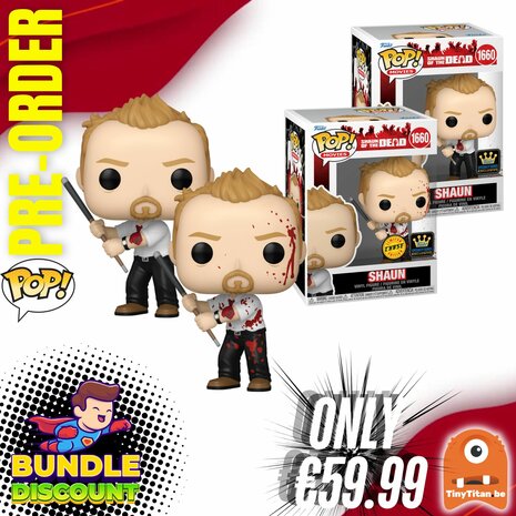 Funko POP! Super Chase Discount Bundle of 2 Shaun of the Dead 1660 Exclusive Pre-Order