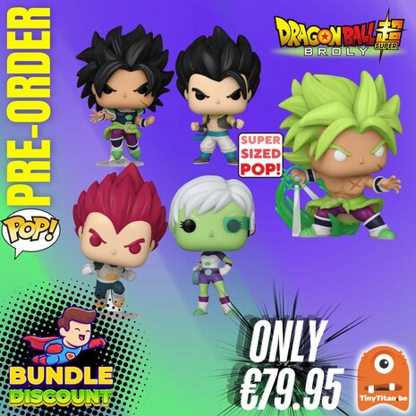 Funko POP! Super Discount Bundle of 5 Dragon Ball Broly Pre-Order