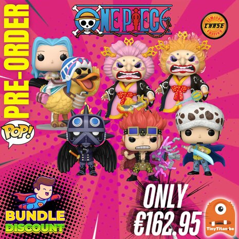 Funko POP! Super Discount Bundle of 5 + CHASE One Piece Pre-Order