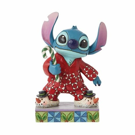 Disney Traditions Christmas PJs Stitch Figurine